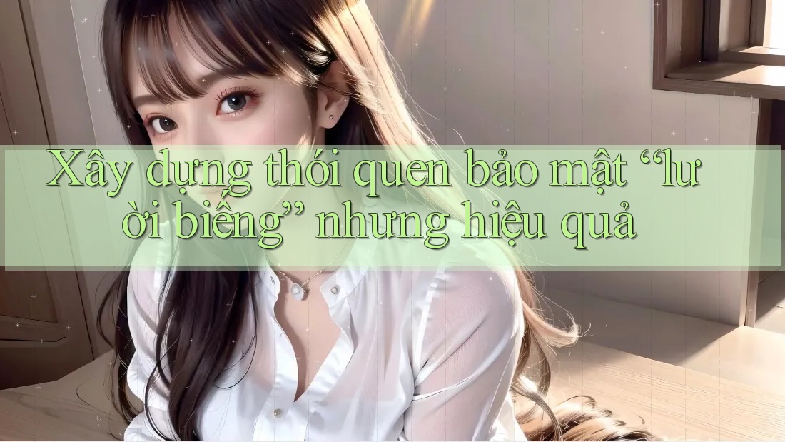 Xây dựng thói quen bảo mật “lười biếng” nhưng hiệu quả Xây dựng thói quen bảo mật “lười biếng” nhưng hiệu quả